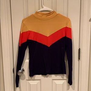 Nasty Gal Chevron Long-Sleeve Tee